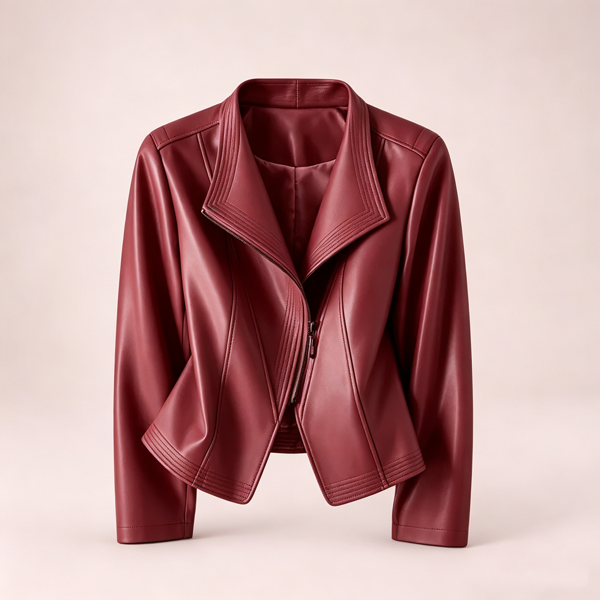 ⏰Clearance Sale⚡8-Pack Only $37.99⚡Women’s Asymmetrical Calfskin Leather Moto Jacket