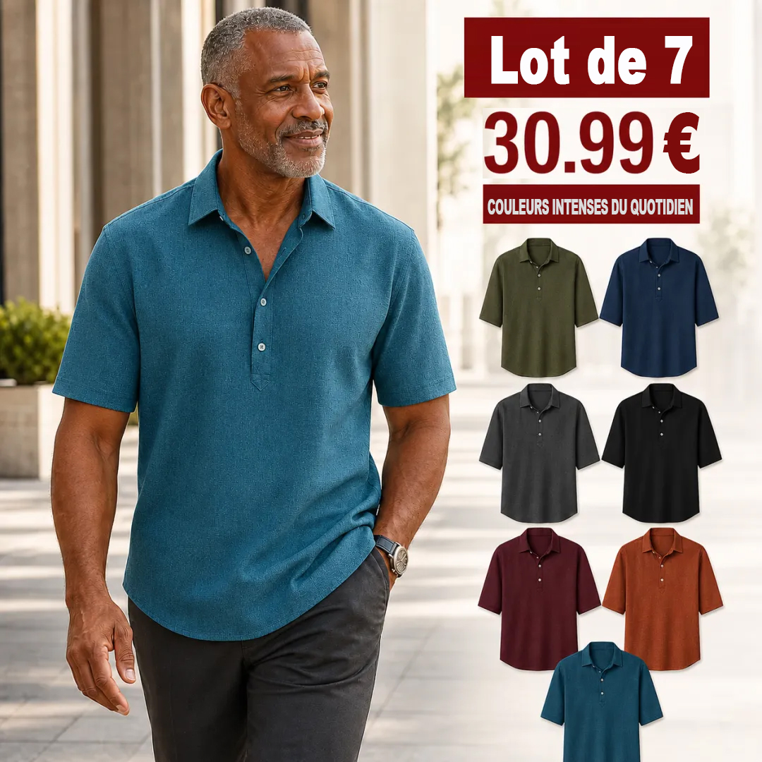 ⏰ Vente de déstockage⚡Lot de 28 à seulement 46,99 €⚡Chemise homme en lin, coupe décontractée – manches courtes et longues