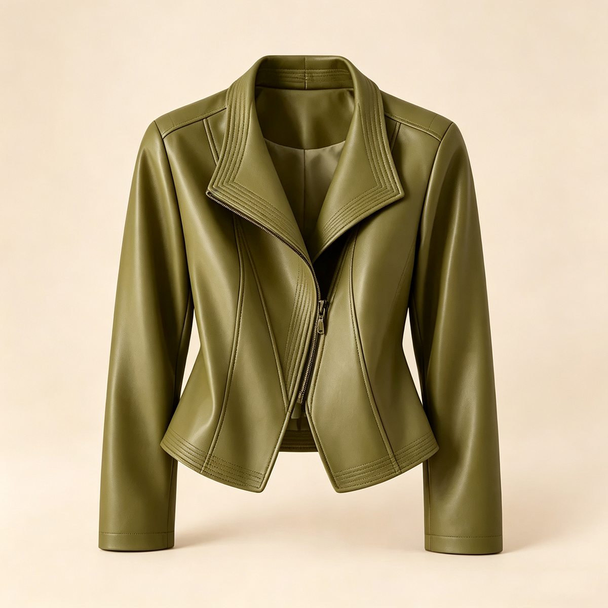 ⏰Clearance Sale⚡8-Pack Only $37.99⚡Women’s Asymmetrical Calfskin Leather Moto Jacket
