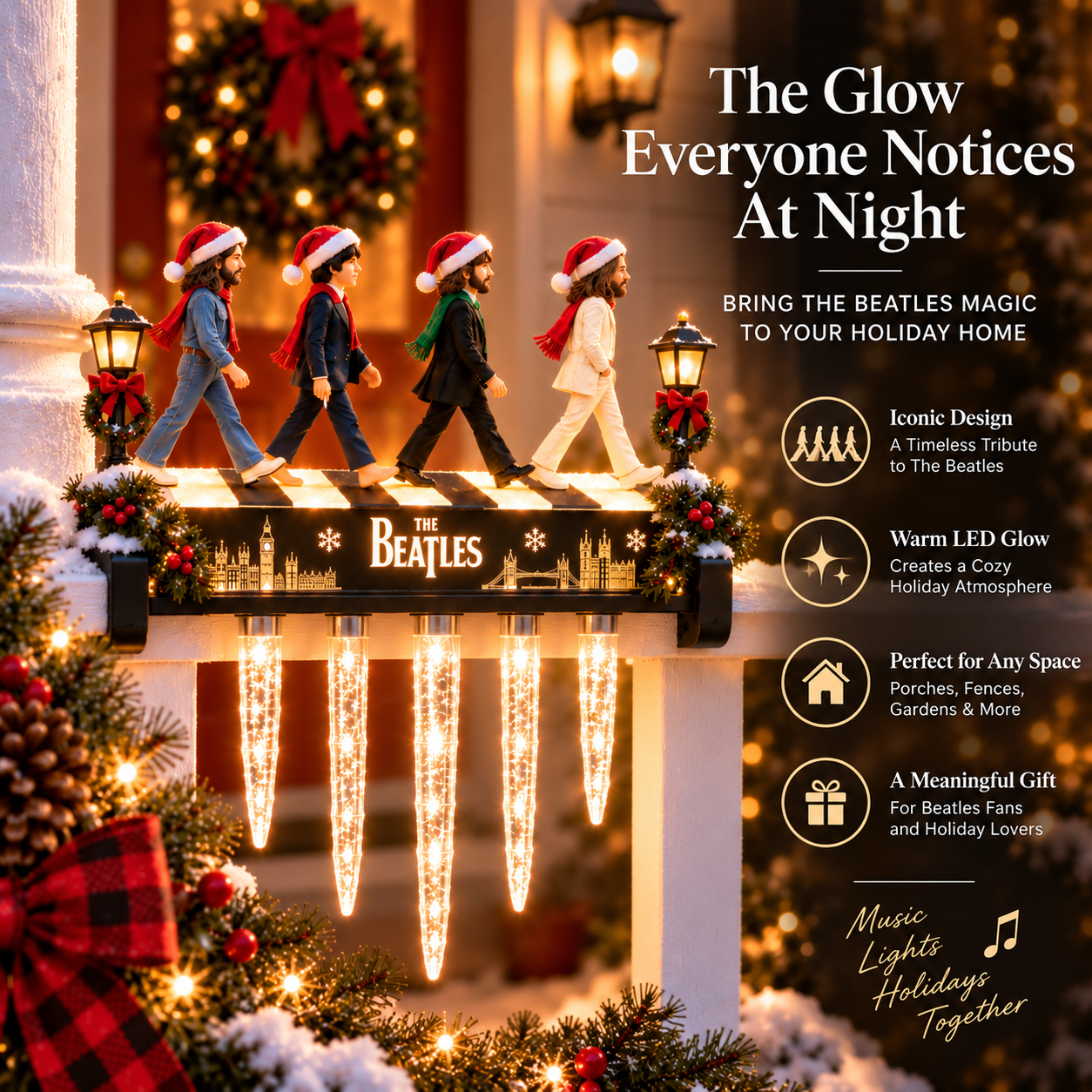 🎸✨ The Beatles Abbey Road Legendary Icicle Light Decor