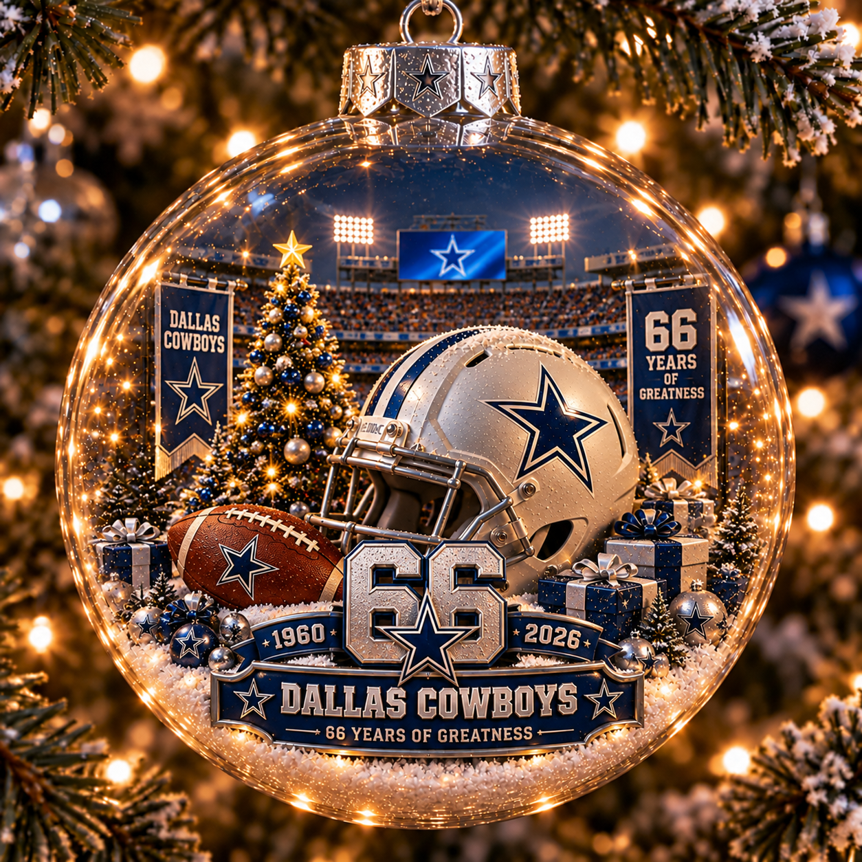 Dallas Cowboys 66th Anniversary Legends Ornament Collection Set 