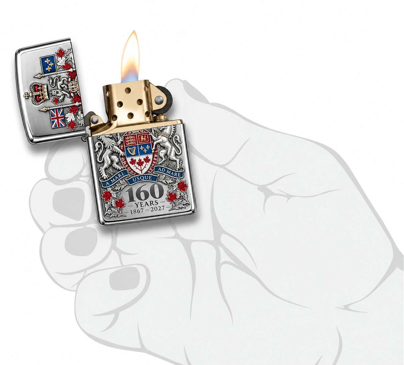🍁 🇨🇦 Canada 160 Years — Commemorative Legendary Tribute Fire Lighter