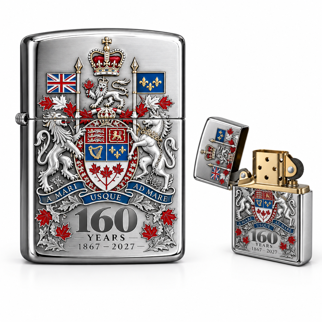 🍁 🇨🇦 Canada 160 Years — Commemorative Legendary Tribute Fire Lighter