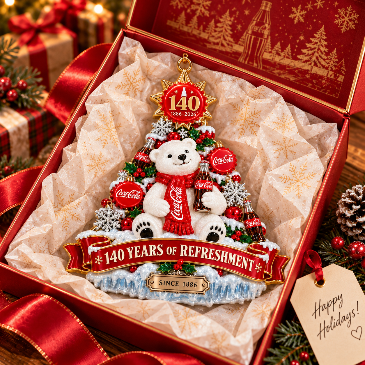 Made for the Christmases You Remember – Coca-Cola 140th Anniversary Tree Ornament
