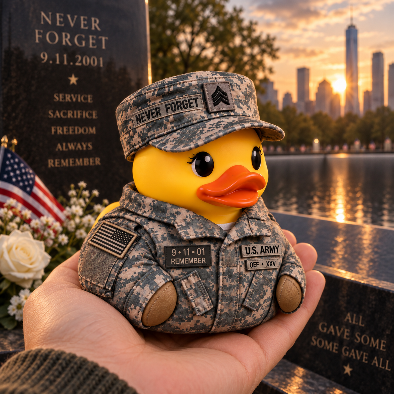 “Never Forget OEF” Forever in Our Hearts Memorial Duck