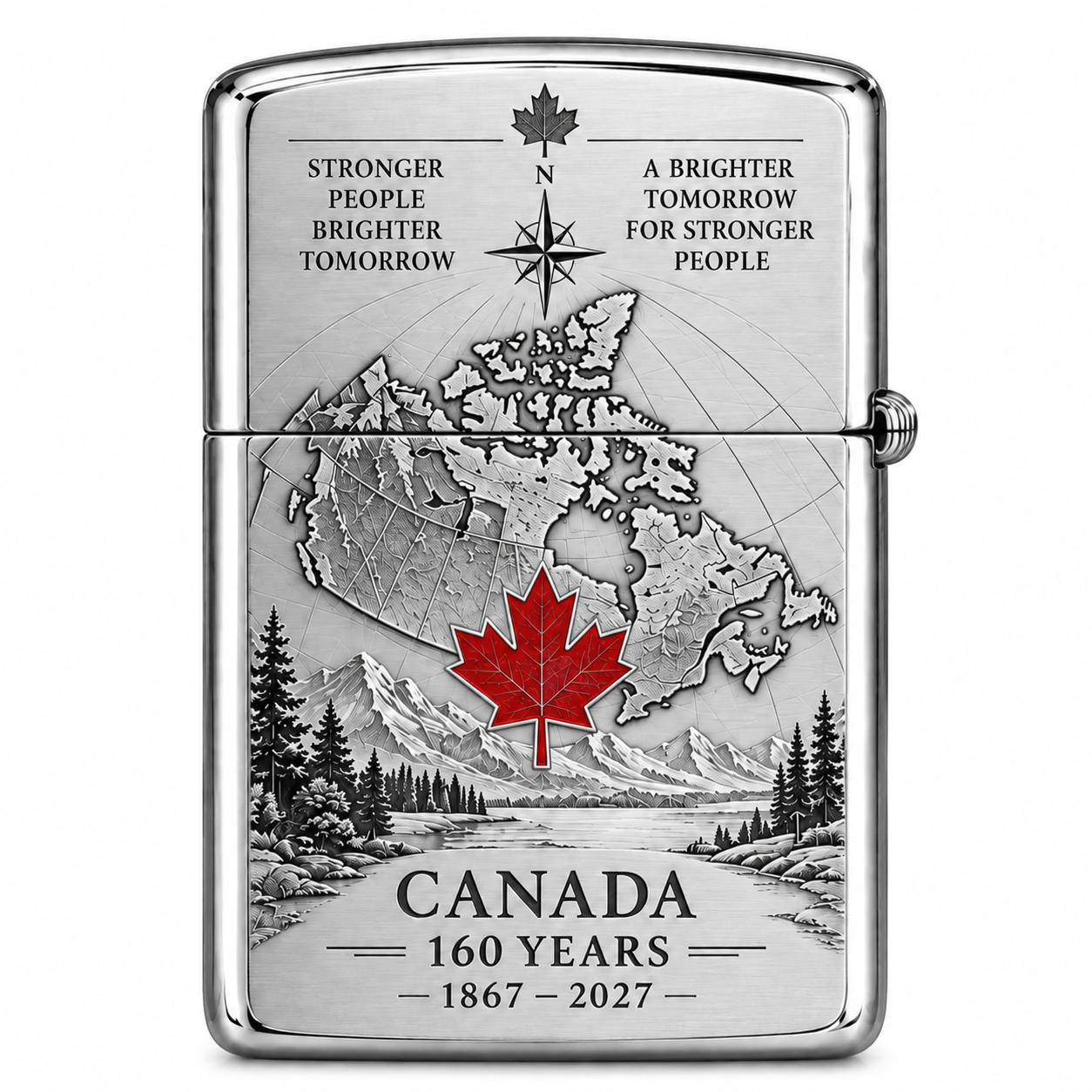 🍁 🇨🇦 Canada 160 Years — Commemorative Legendary Tribute Fire Lighter