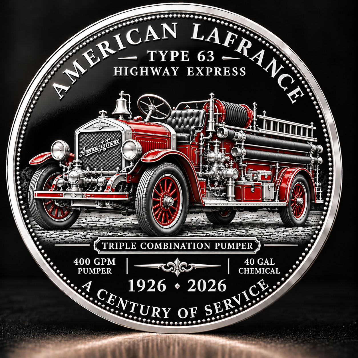 100 Years of Courage — 1926 American LaFrance Type 63 Legendary Commemorative Coins