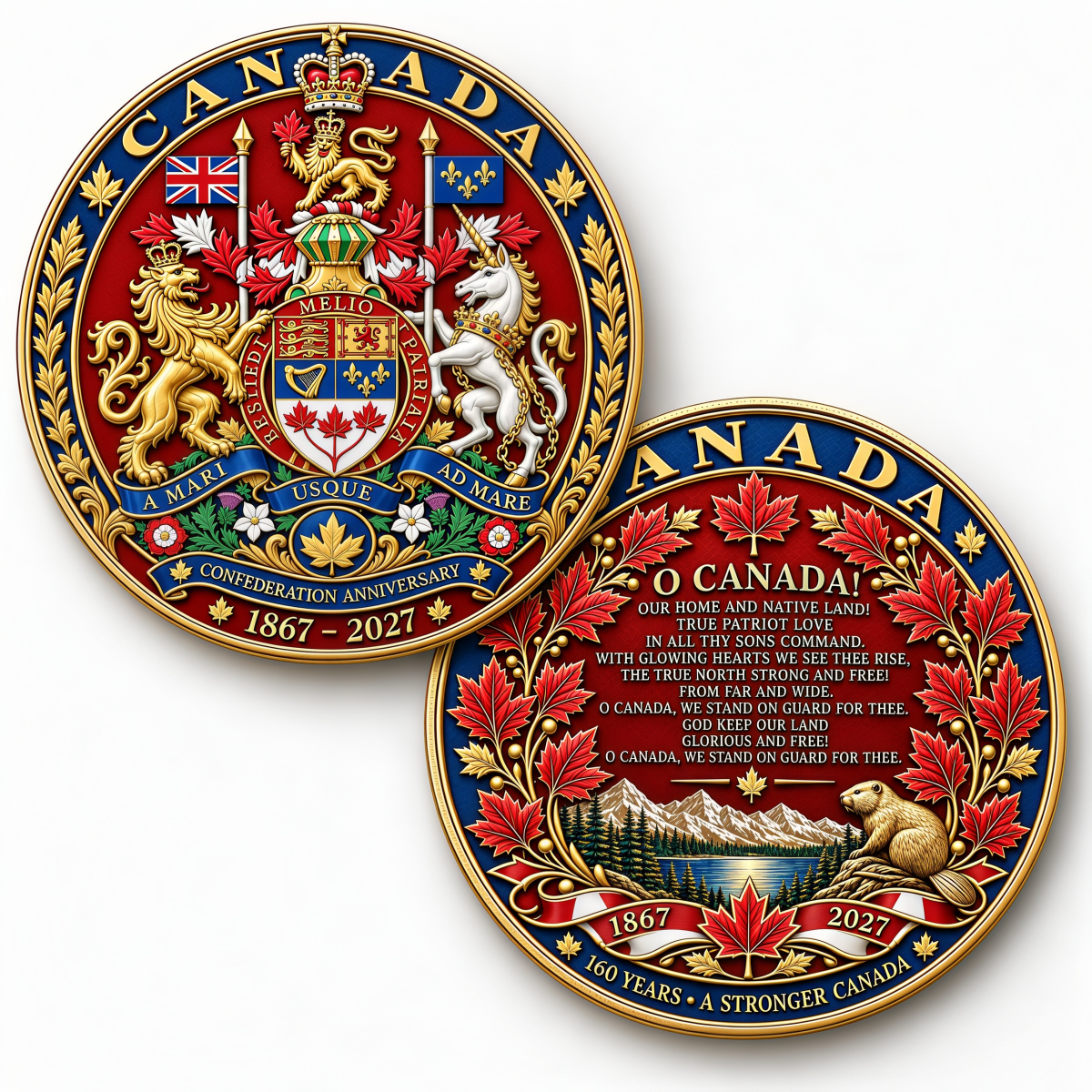 🍁 A Legacy of History & Pride – 🇨🇦 Canada 160th Anniversary Commemorative Legendary Memorial Coin