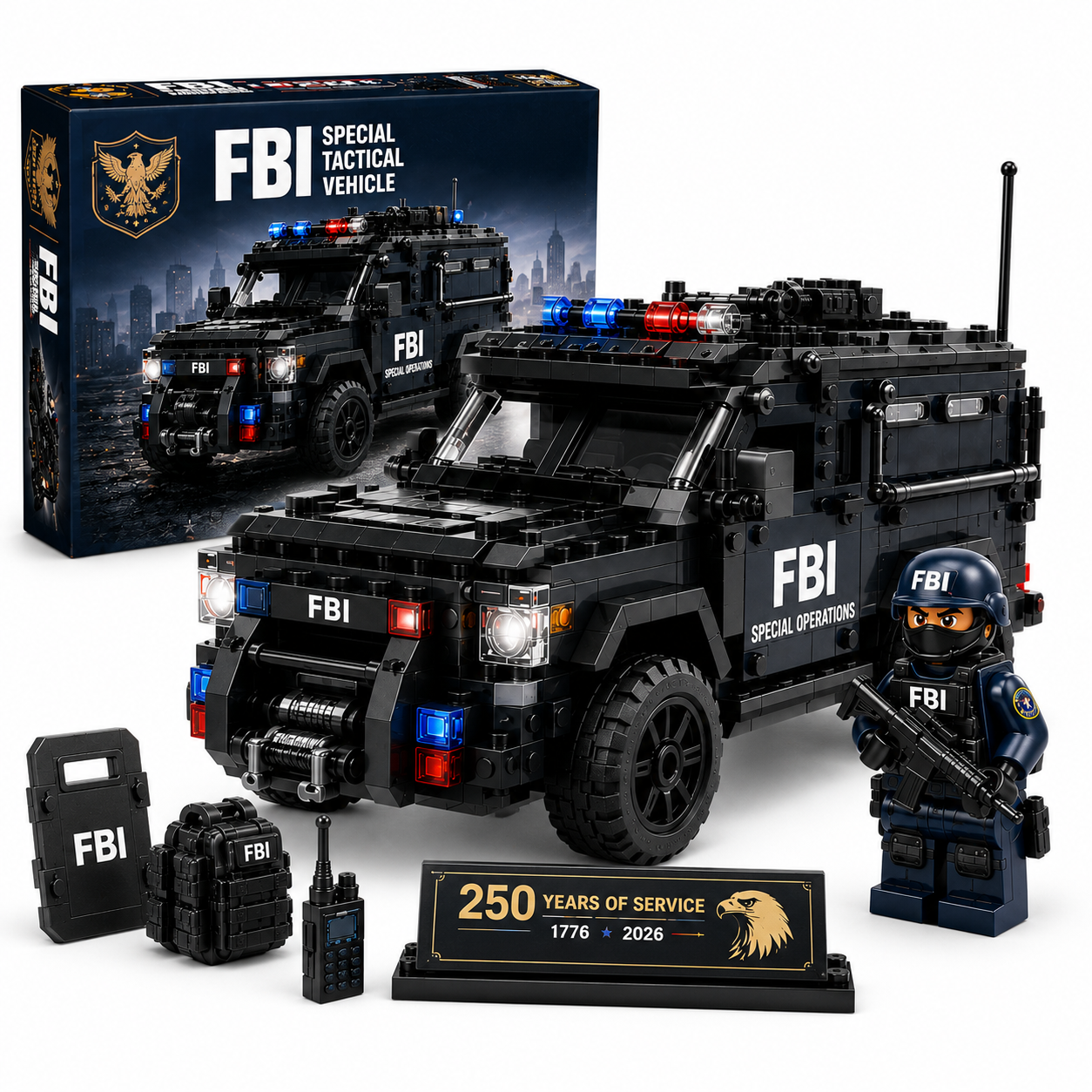 USA 250th Defender Tactical Unit | FBI Special Operations Building Set