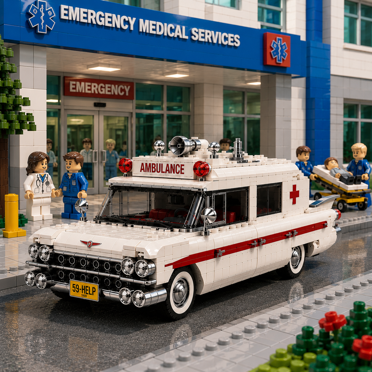 1959 Miller-Meteor Sentinel Ambulance | 67th Anniversary Commemorative Building Set