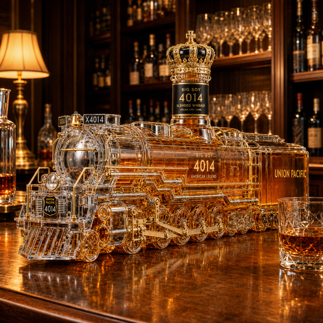 Big Boy 4014 85th Anniversary Locomotive Whiskey Decanter