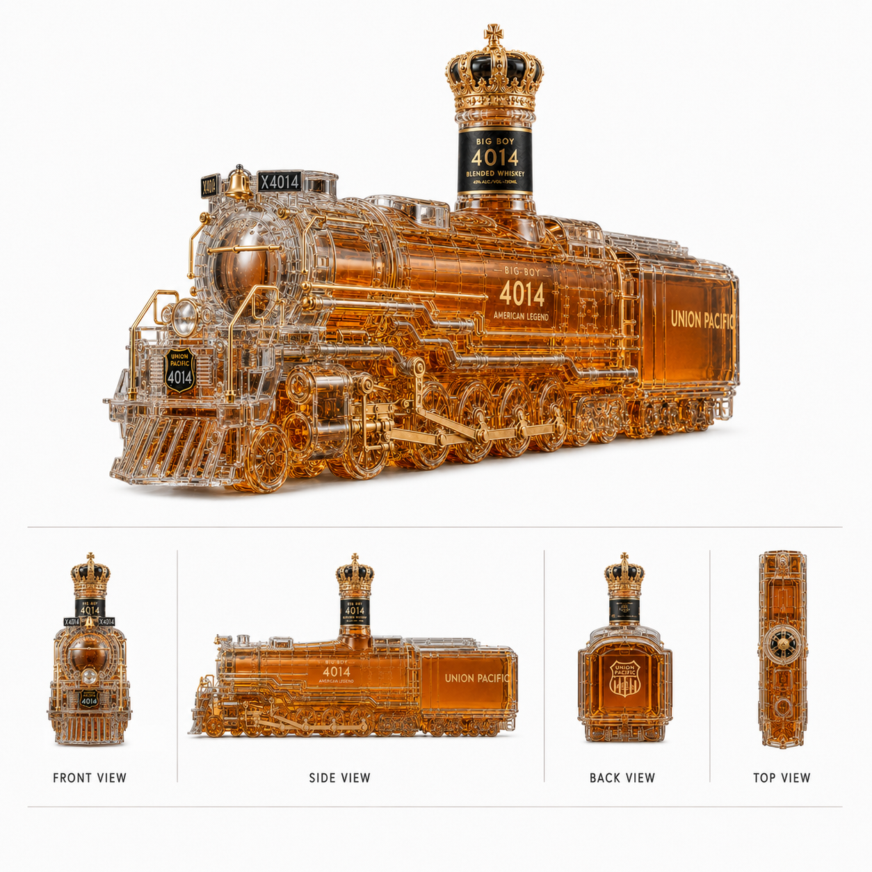Big Boy 4014 85th Anniversary Locomotive Whiskey Decanter