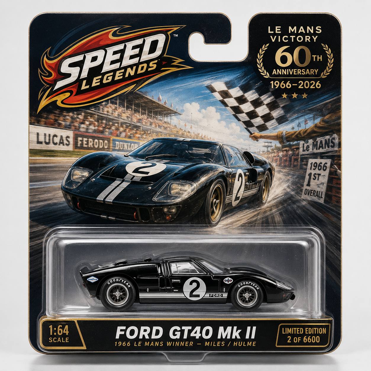 1966 GT40 Mk II｜Le Mans Victory 60th Anniversary Collector Edition