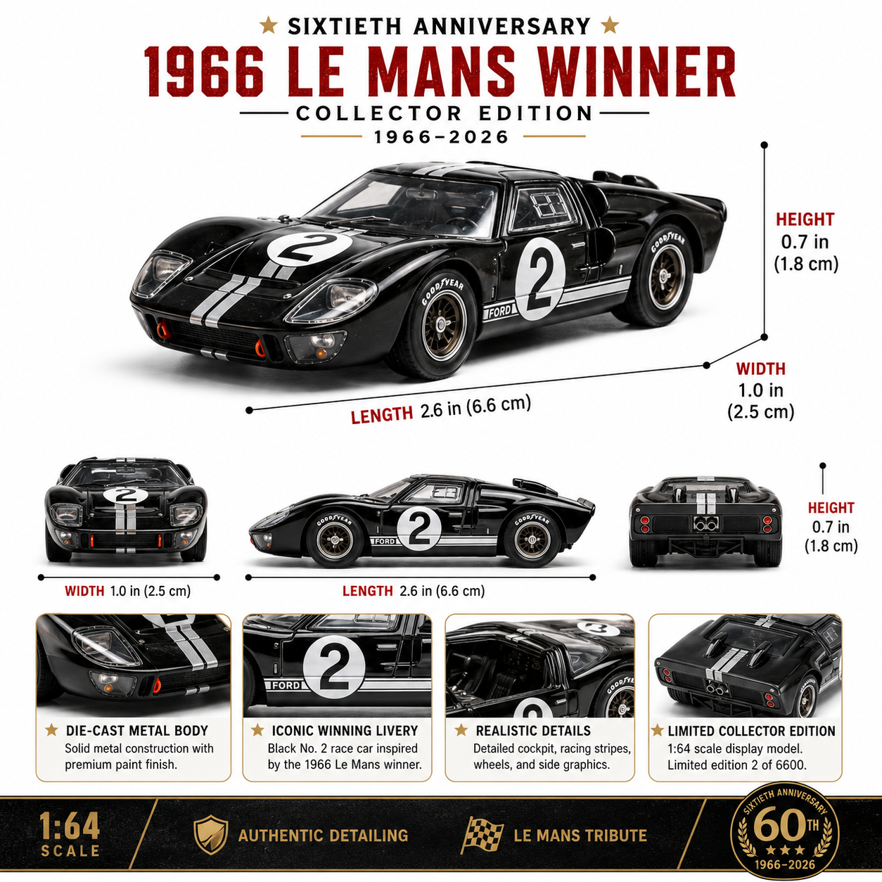 1966 GT40 Mk II｜Le Mans Victory 60th Anniversary Collector Edition