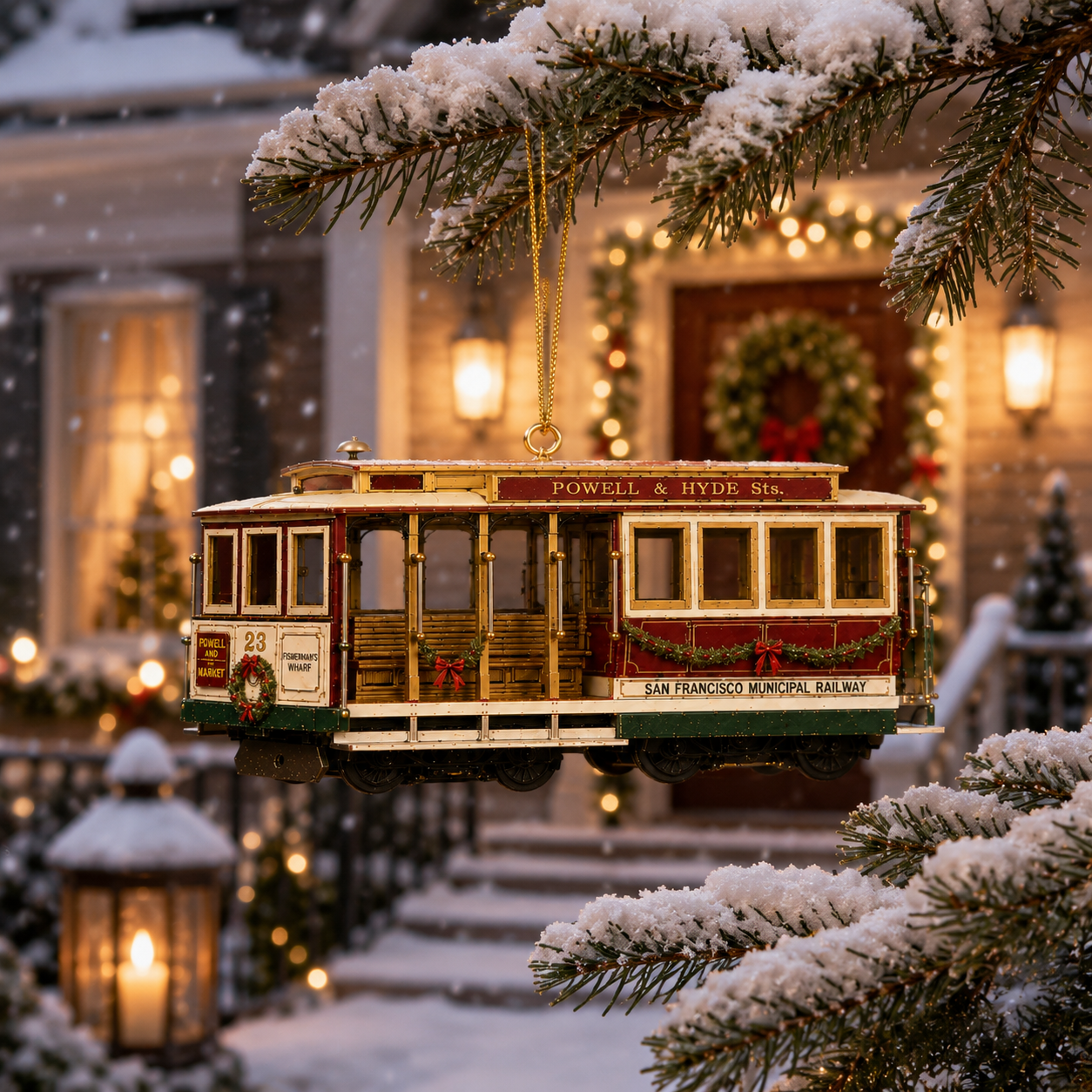 San Francisco Cable Car Christmas Ornament