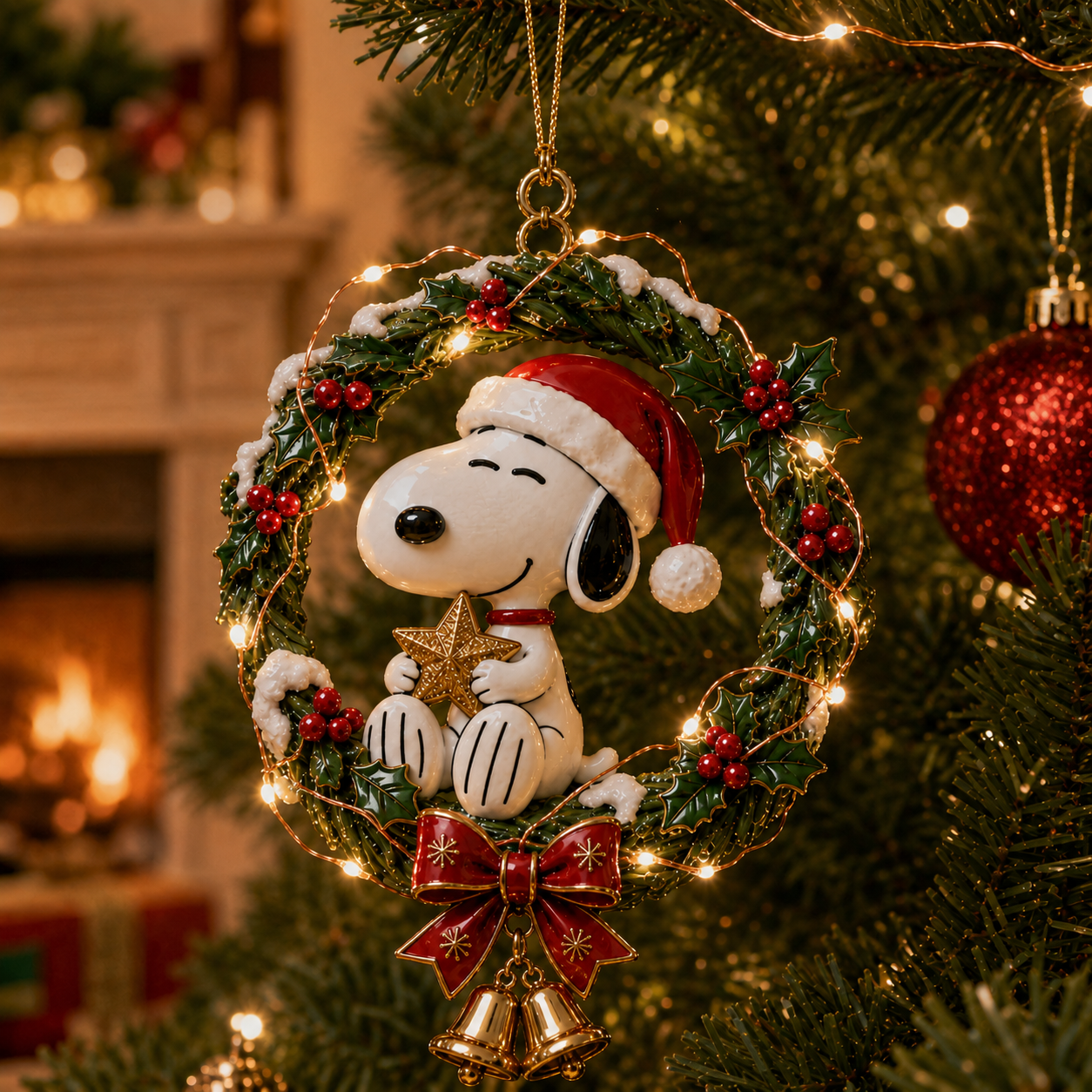 The World-Famous Beagle 75th Anniversary Christmas Wreath Ornament – Holiday Collector Edition