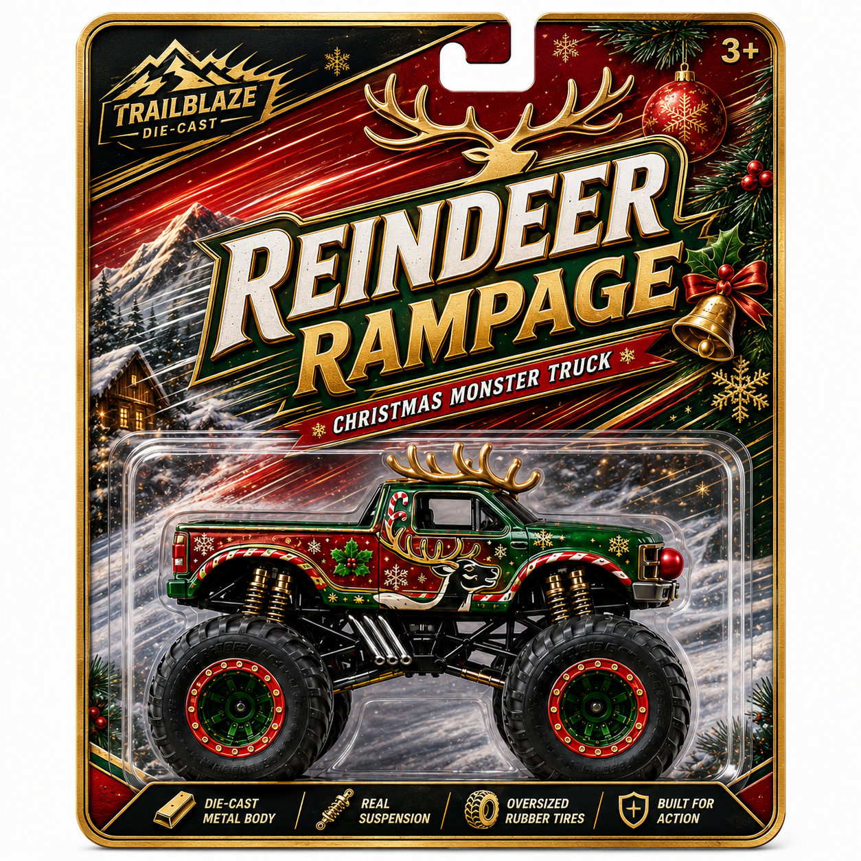 Reindeer Rampage Christmas Monster Truck