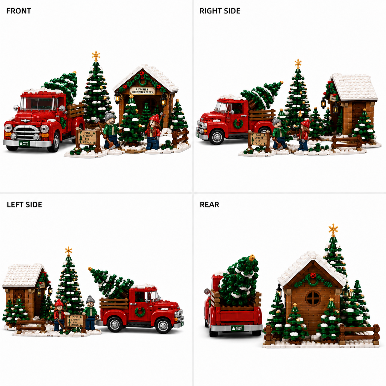 Christmas Tree Farm & Vintage Pickup Building Set