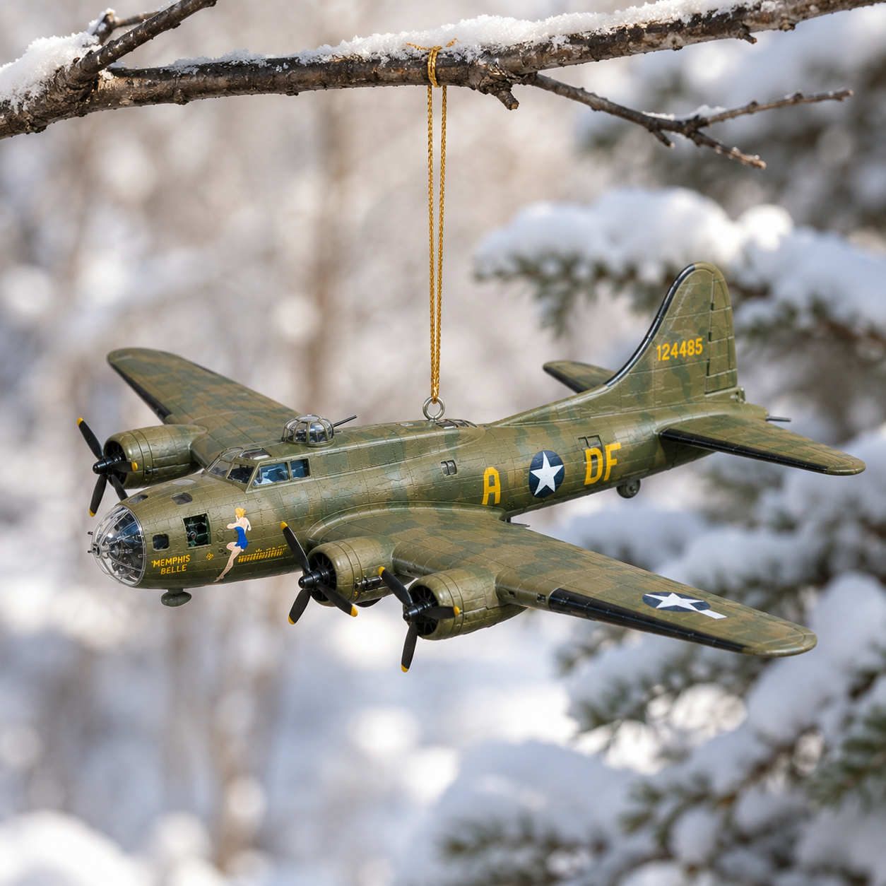 B-17F “Memphis Belle” Flying Fortress Christmas Ornament