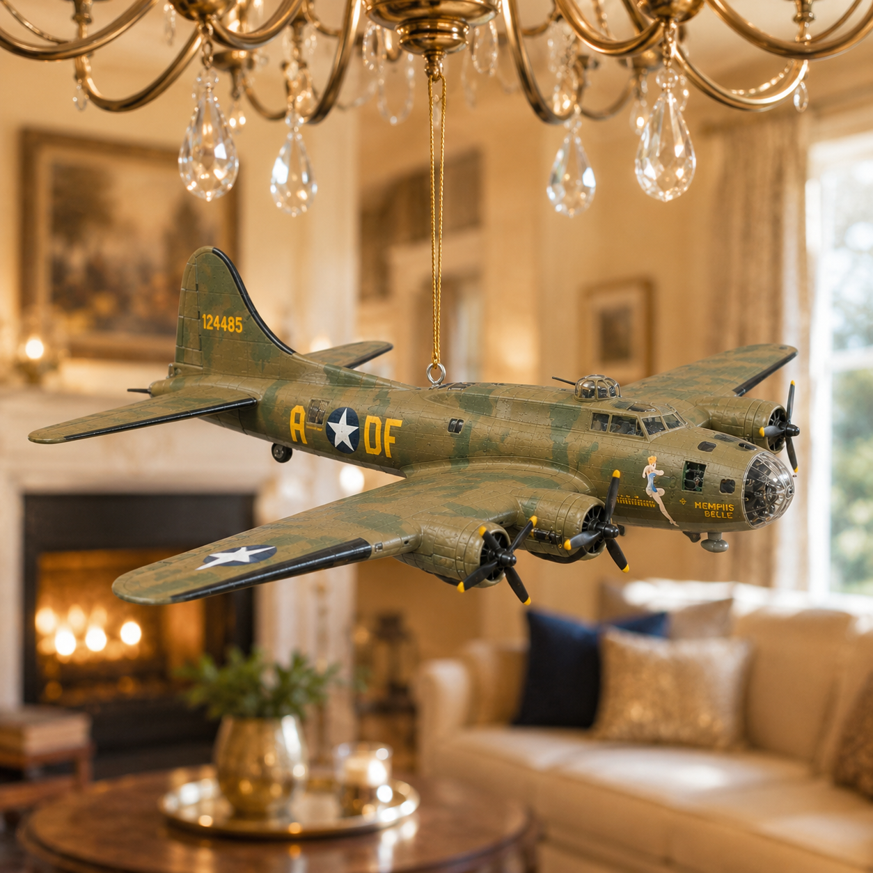 B-17F “Memphis Belle” Flying Fortress Christmas Ornament