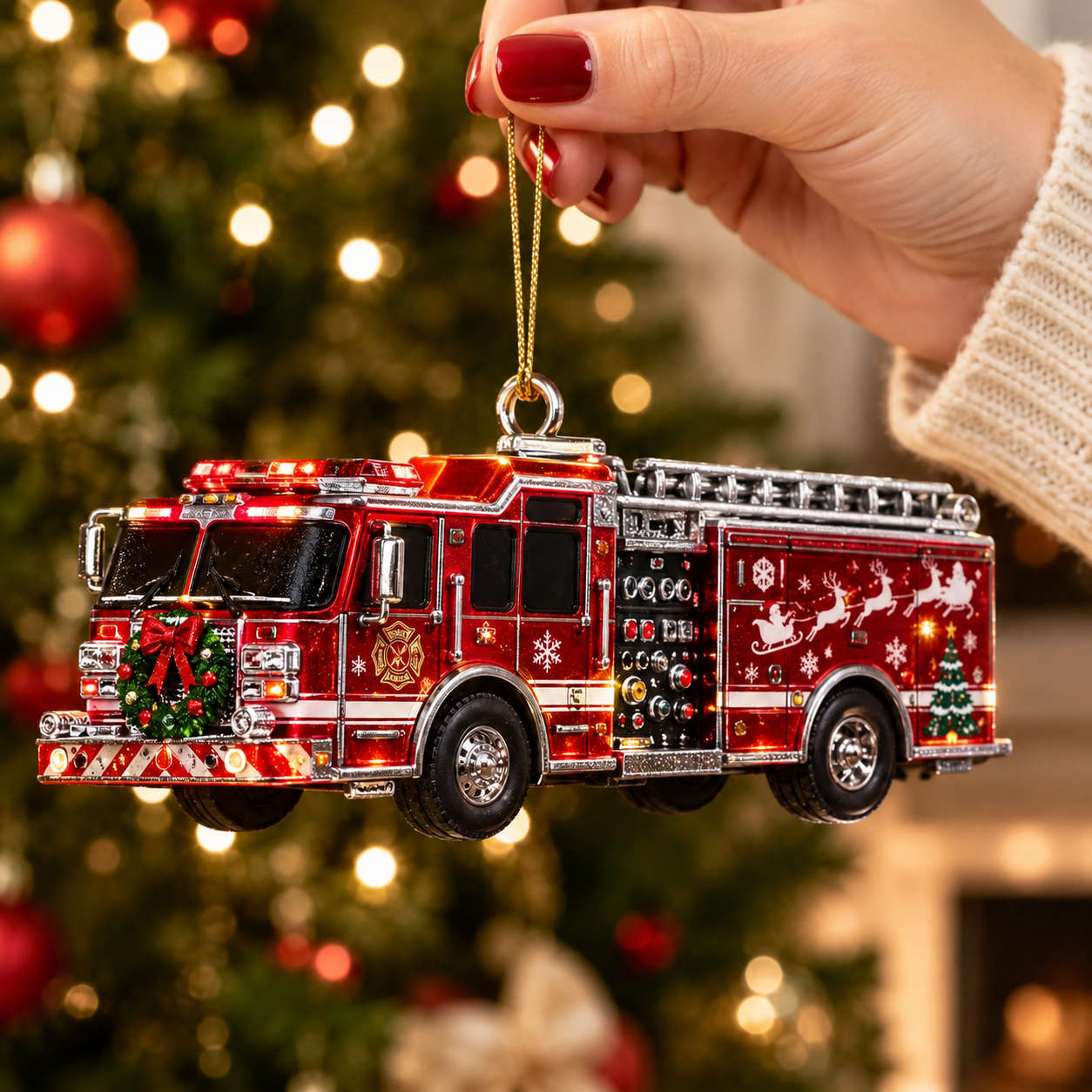 Holiday Fire Engine Christmas Ornament | Collector Gift Edition