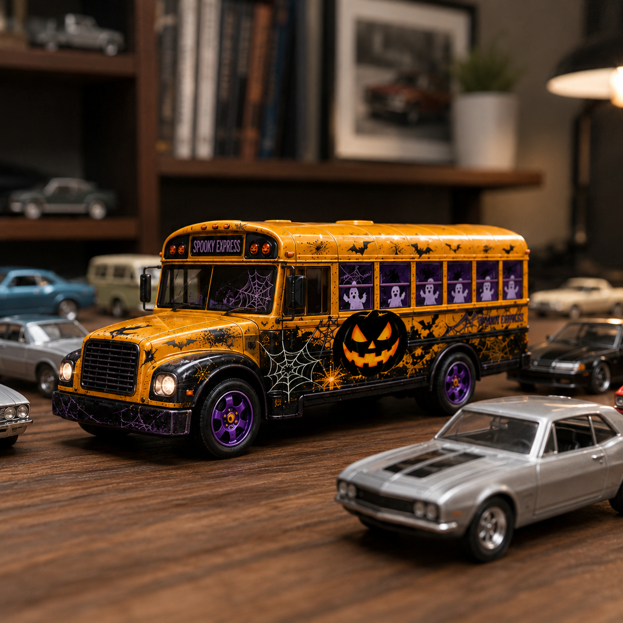 🎃 Midnight Route Halloween School Bus Die-Cast Collectible