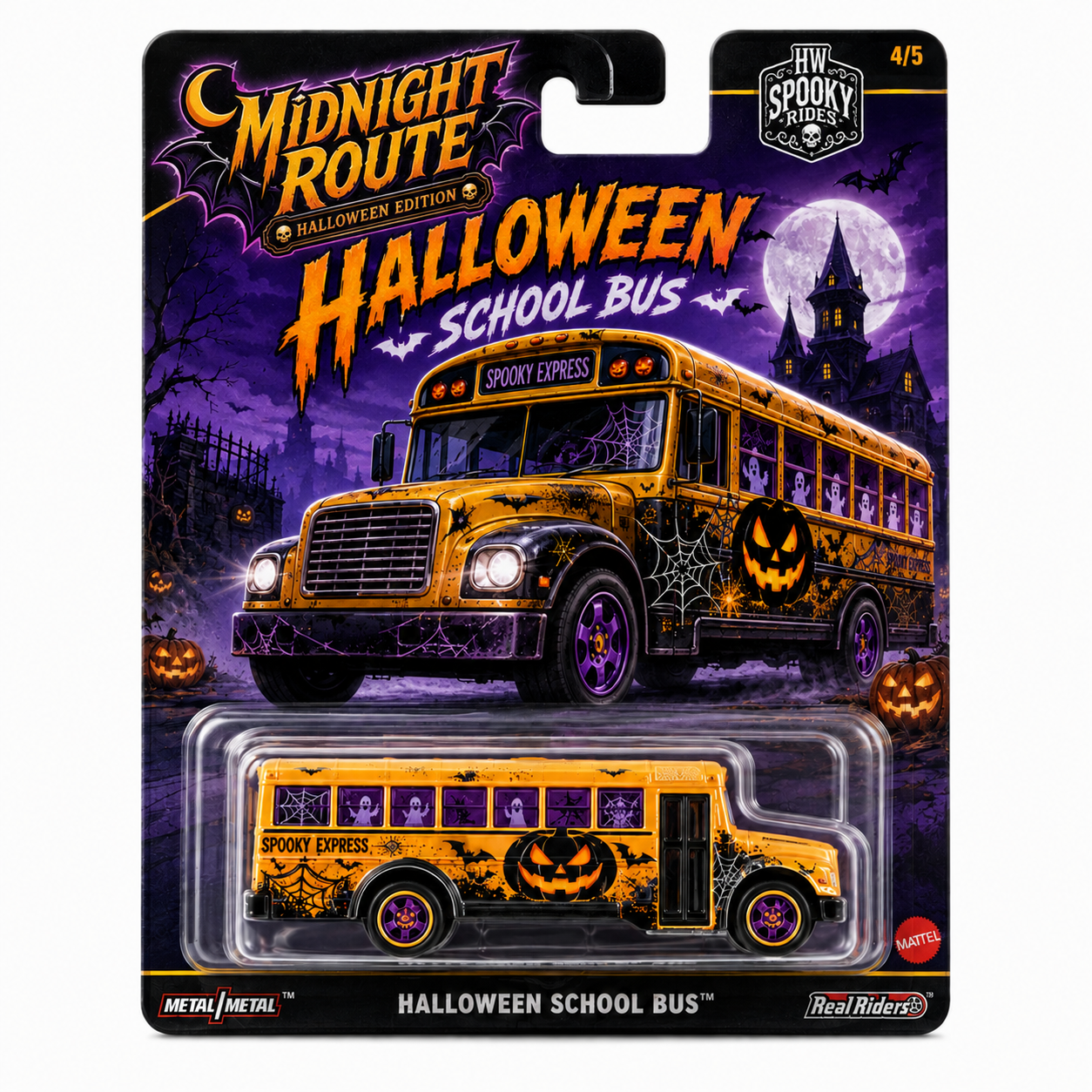 🎃 Midnight Route Halloween School Bus Die-Cast Collectible