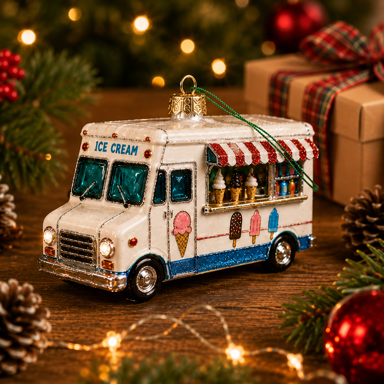 Sweet Ride Ice Cream Truck Christmas Ornament 🍦🚐
