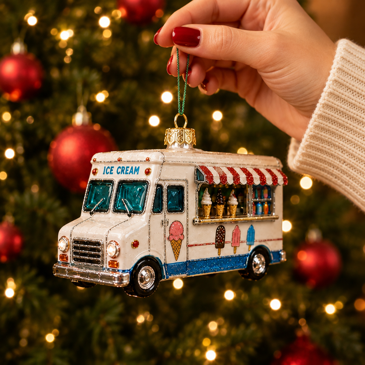 Sweet Ride Ice Cream Truck Christmas Ornament 🍦🚐