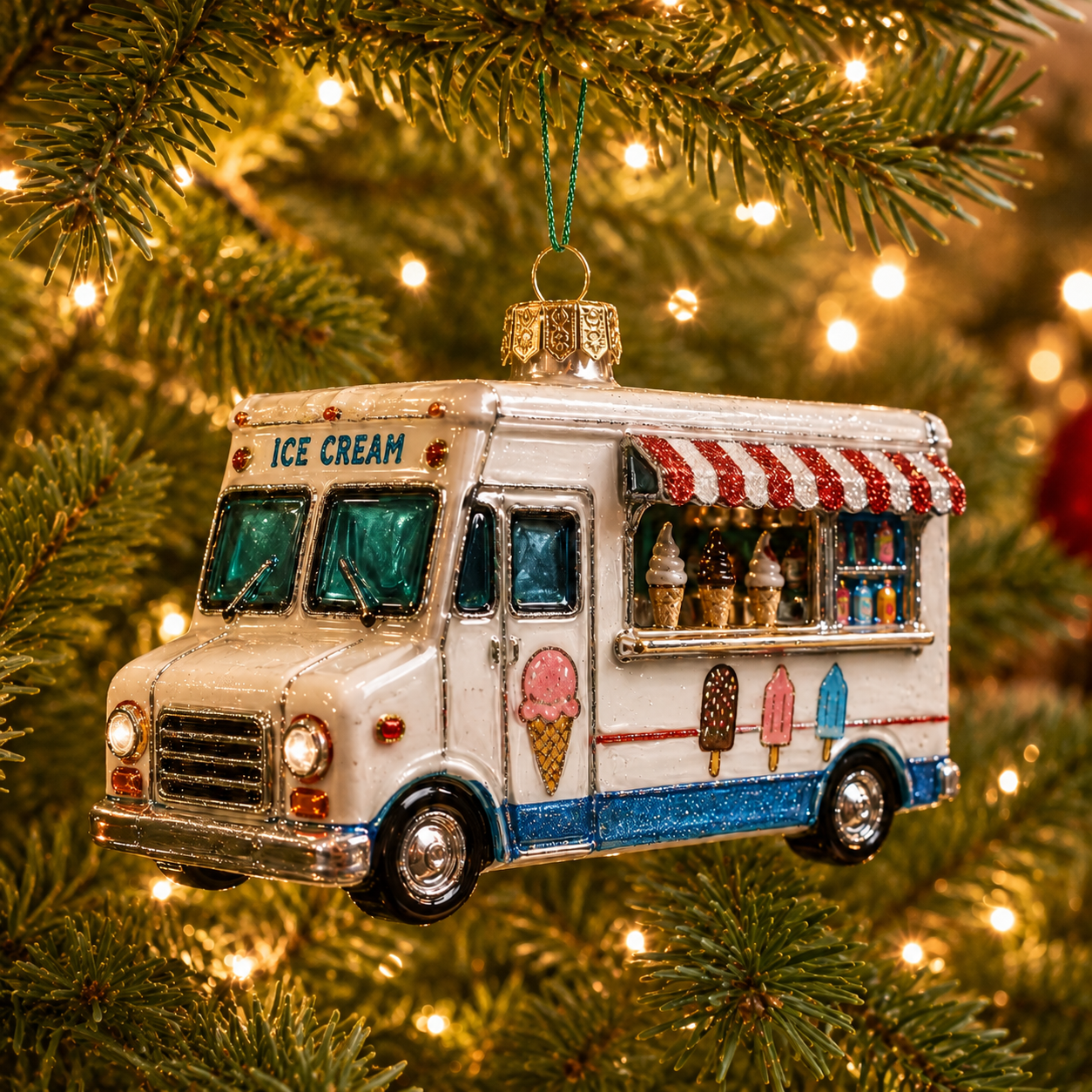 Sweet Ride Ice Cream Truck Christmas Ornament 🍦🚐