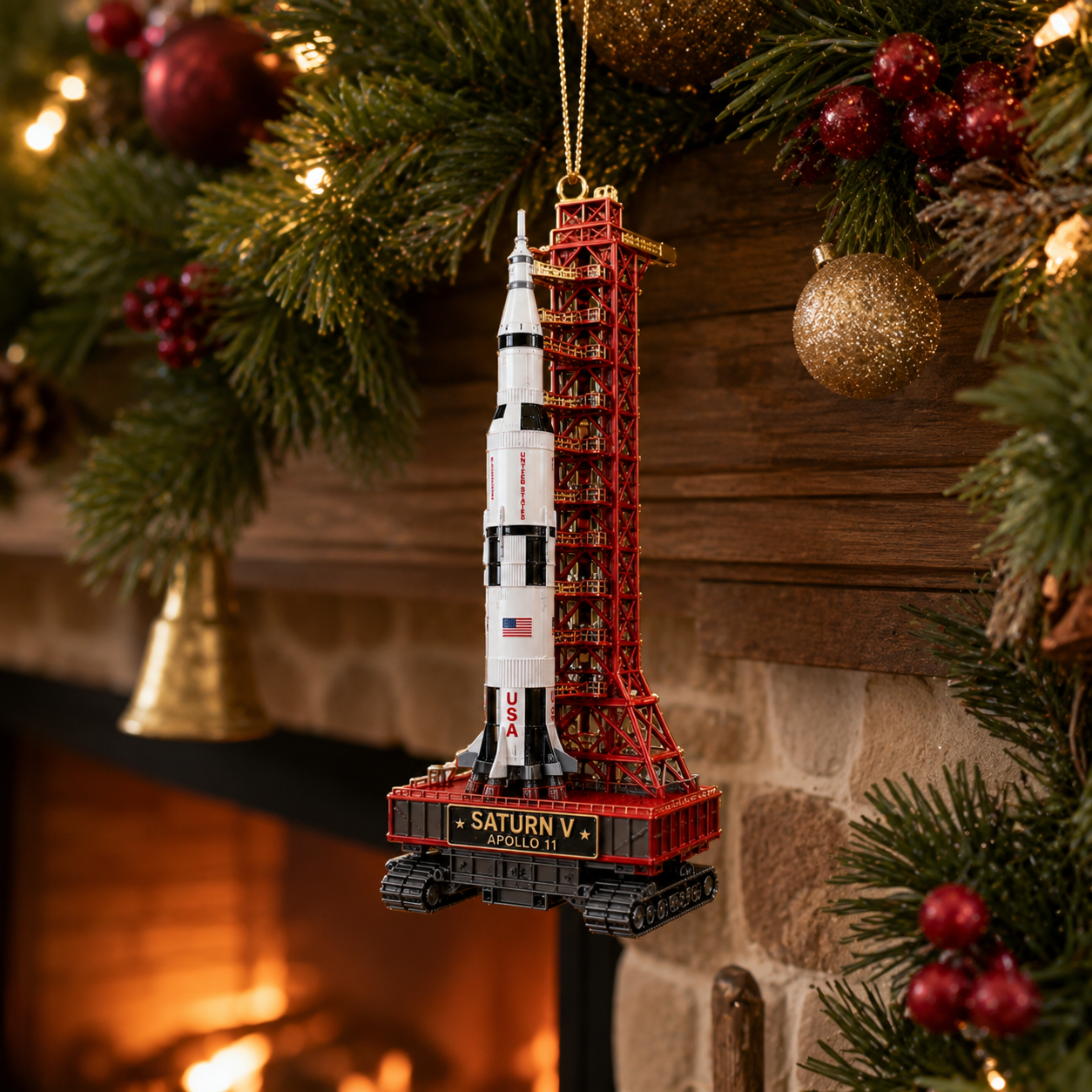 🚀 Saturn V & Mobile Launcher Apollo 11 57th Anniversary Commemorative Ornament