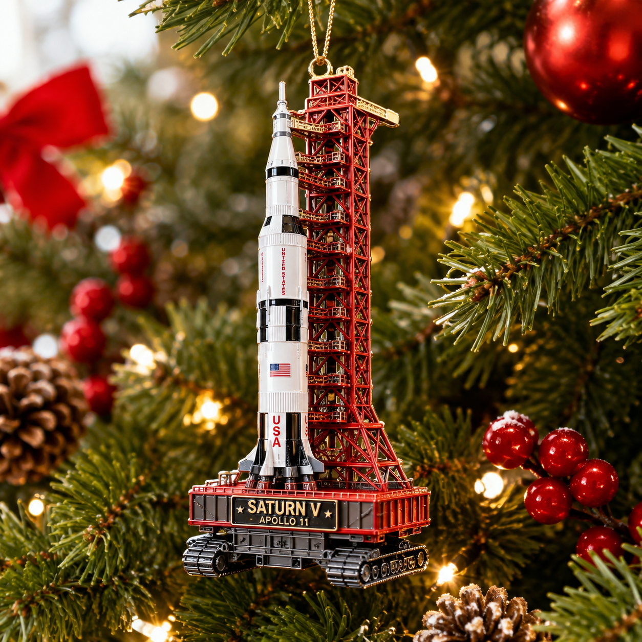 🚀 Saturn V & Mobile Launcher Apollo 11 57th Anniversary Commemorative Ornament
