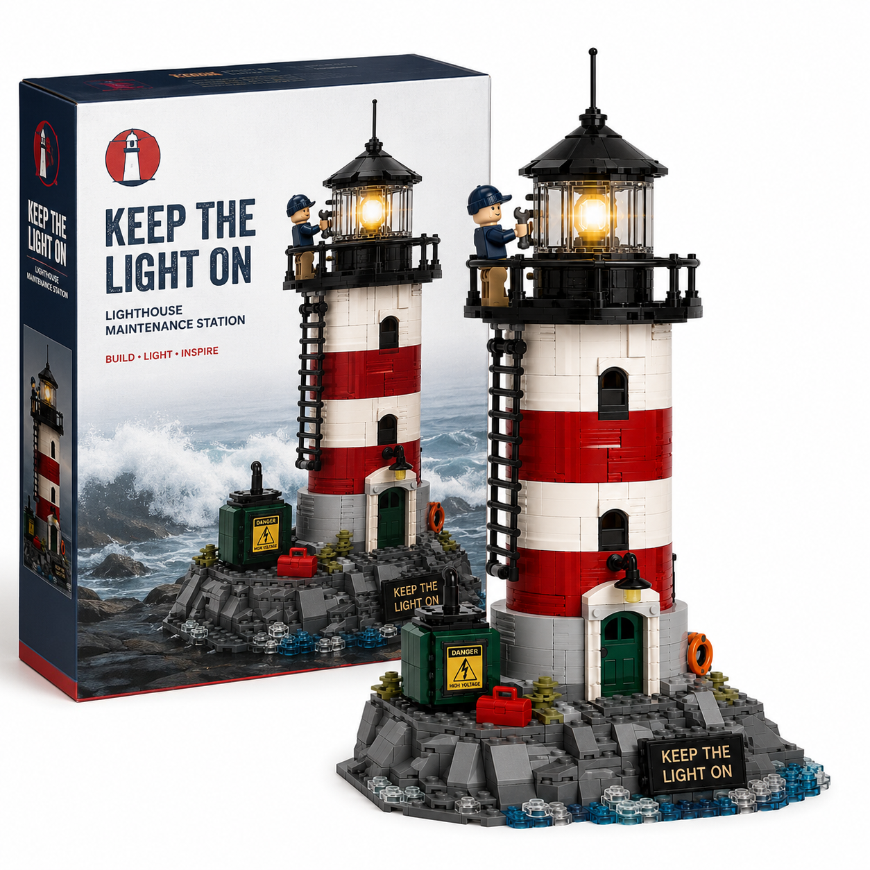 KEEP THE LIGHT ON — Stormwatch Lighthouse Building Set