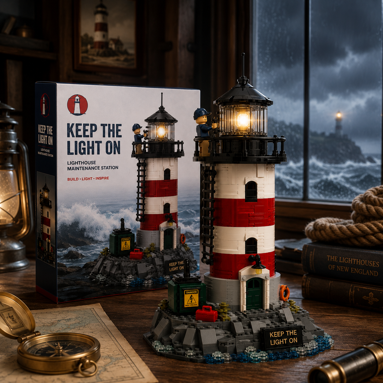 KEEP THE LIGHT ON — Stormwatch Lighthouse Building Set