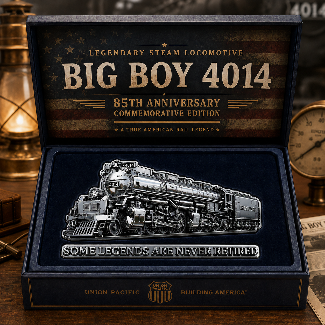 Big Boy 4014 “Some Legends Are Never Retired” 3D Metal Car Emblem