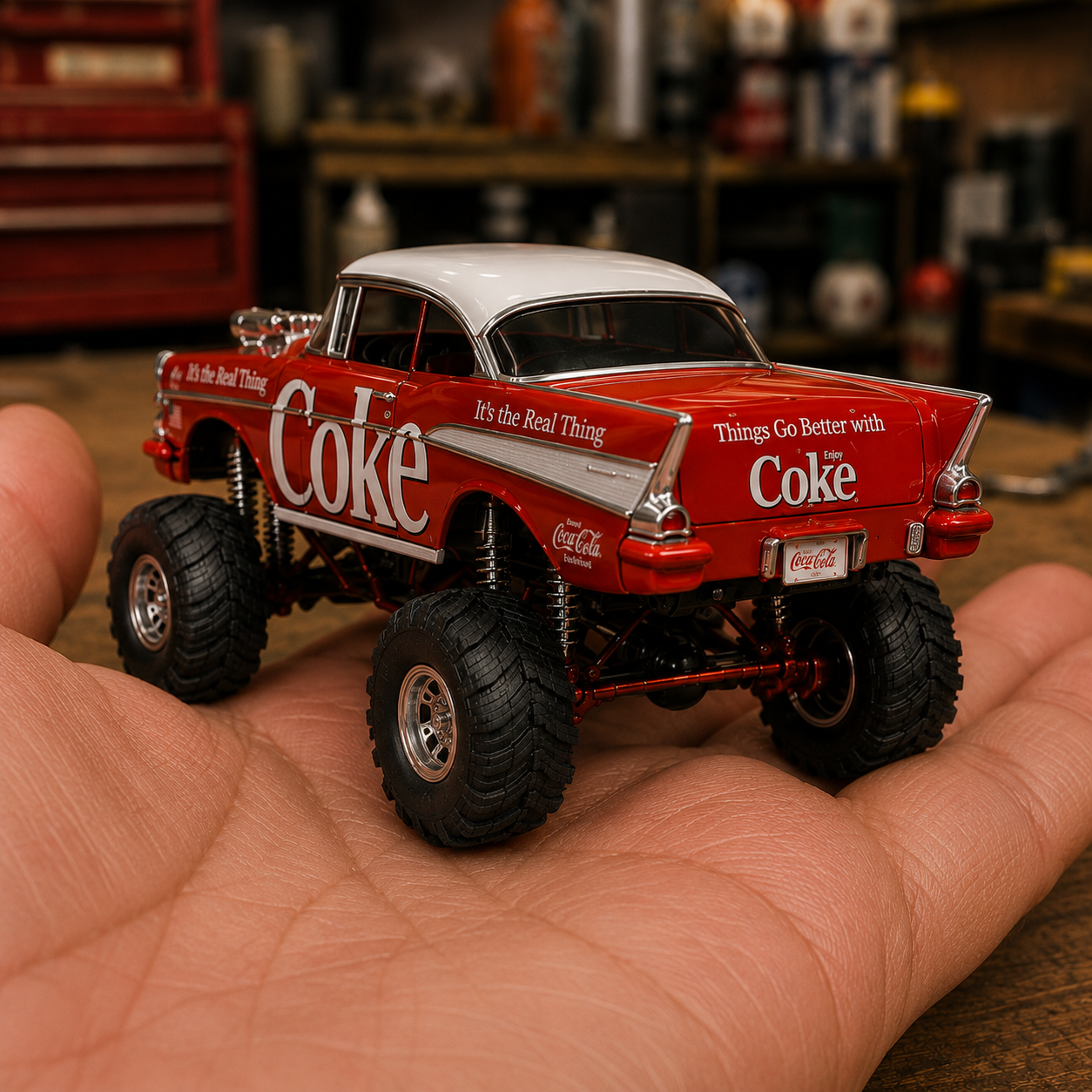 1957 Bel Air Classic Cola 140th Anniversary Monster Truck Collectible