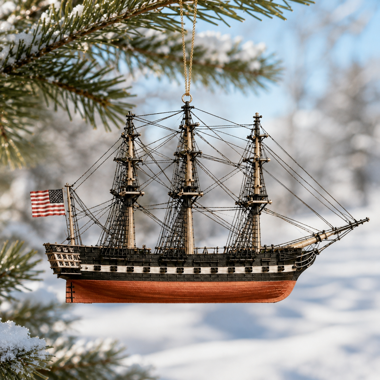 USS Constitution America’s Ship of State 229th Anniversary Commemorative Ornament