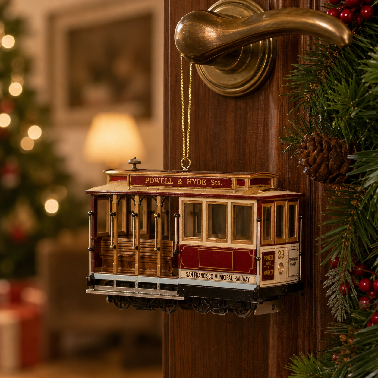 The Moving Landmark –San Francisco Classic Cable Car Ornament