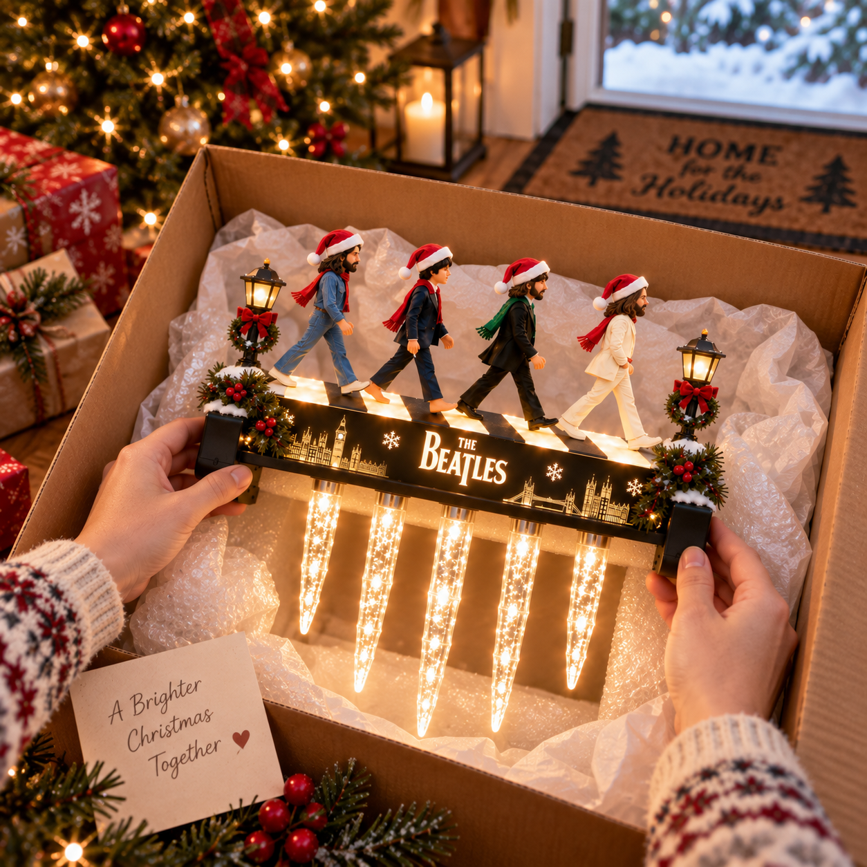 🎸✨ The Beatles Abbey Road Legendary Icicle Light Decor