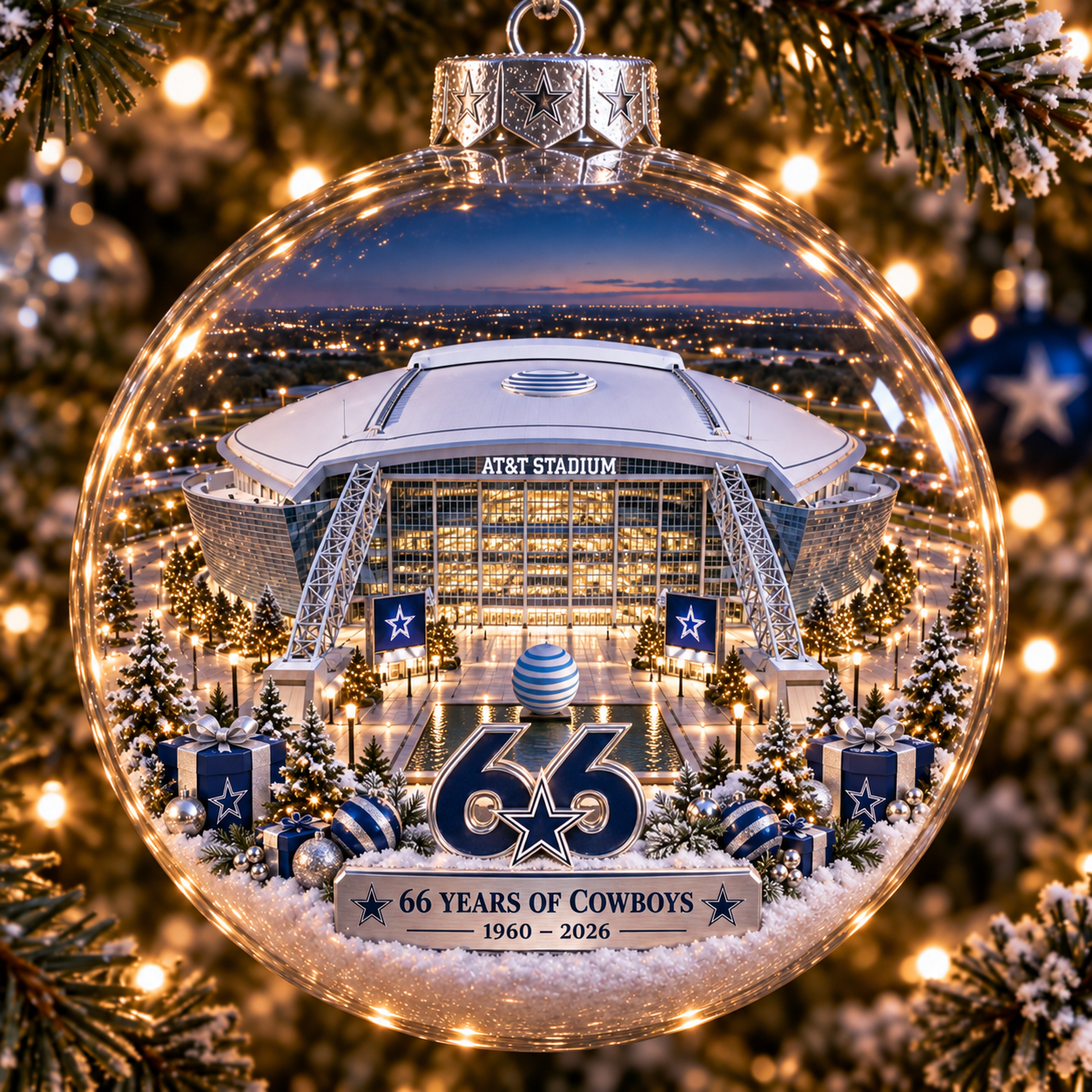 Dallas Cowboys 66th Anniversary Legends Ornament Collection Set 