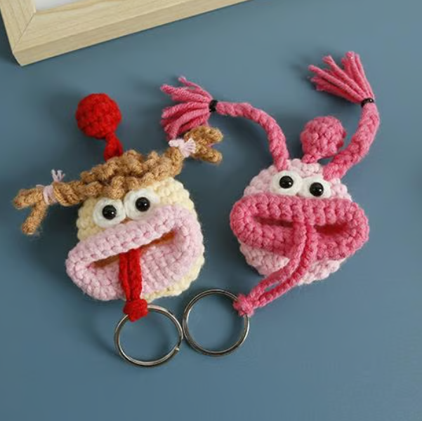 😊Smiley Handmade Crochet Key Cover