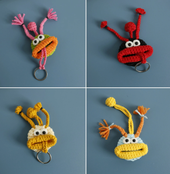 😊Smiley Handmade Crochet Key Cover
