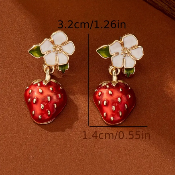 🍓Strawberry Blossom Drop Earrings