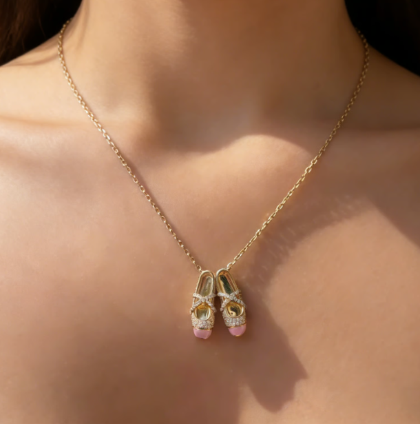 🩰Grace Step Ballet Shoe Necklace