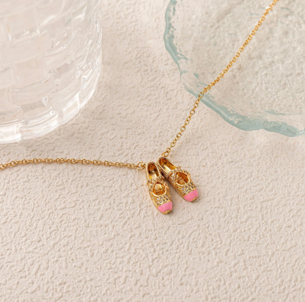 🩰Grace Step Ballet Shoe Necklace