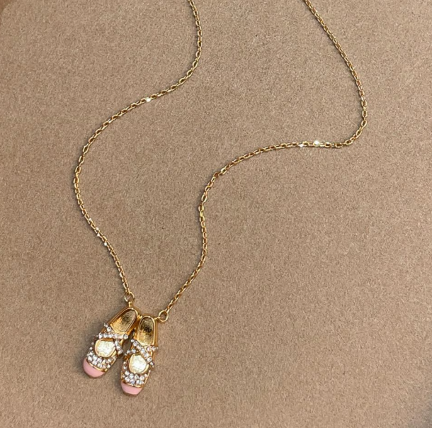 Grace Step Ballet Shoe Necklace
