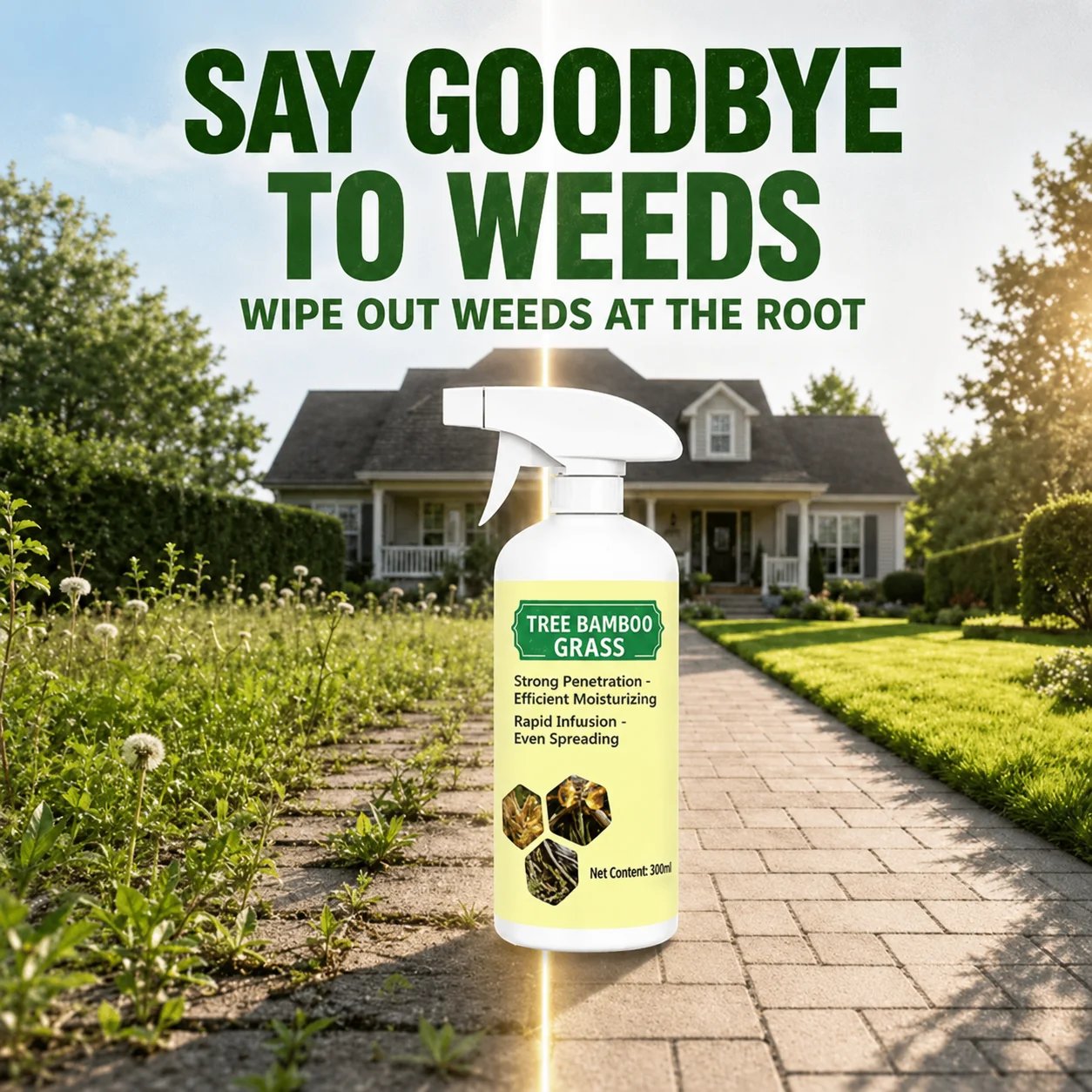 Fast-Acting Natural Weed and Grass Killer Spray