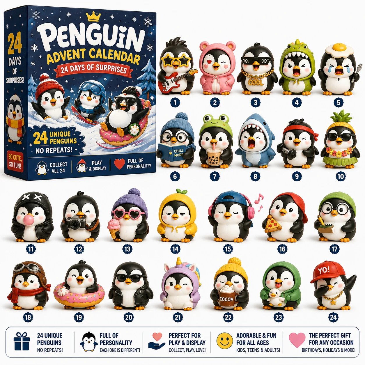 Fun and Crazy Penguin Advent Calendar edition