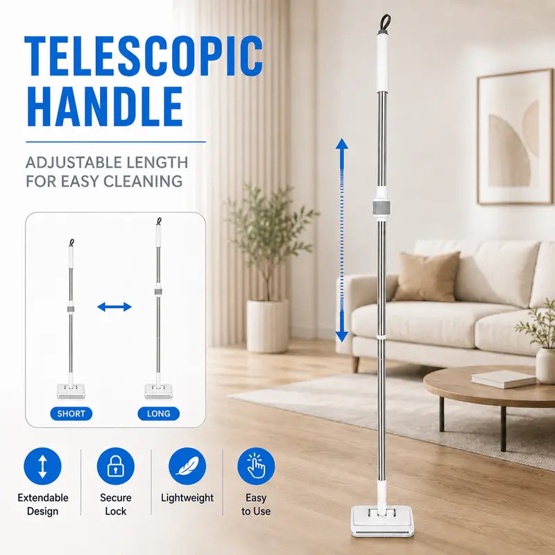Adjustable telescopic handle floor mop