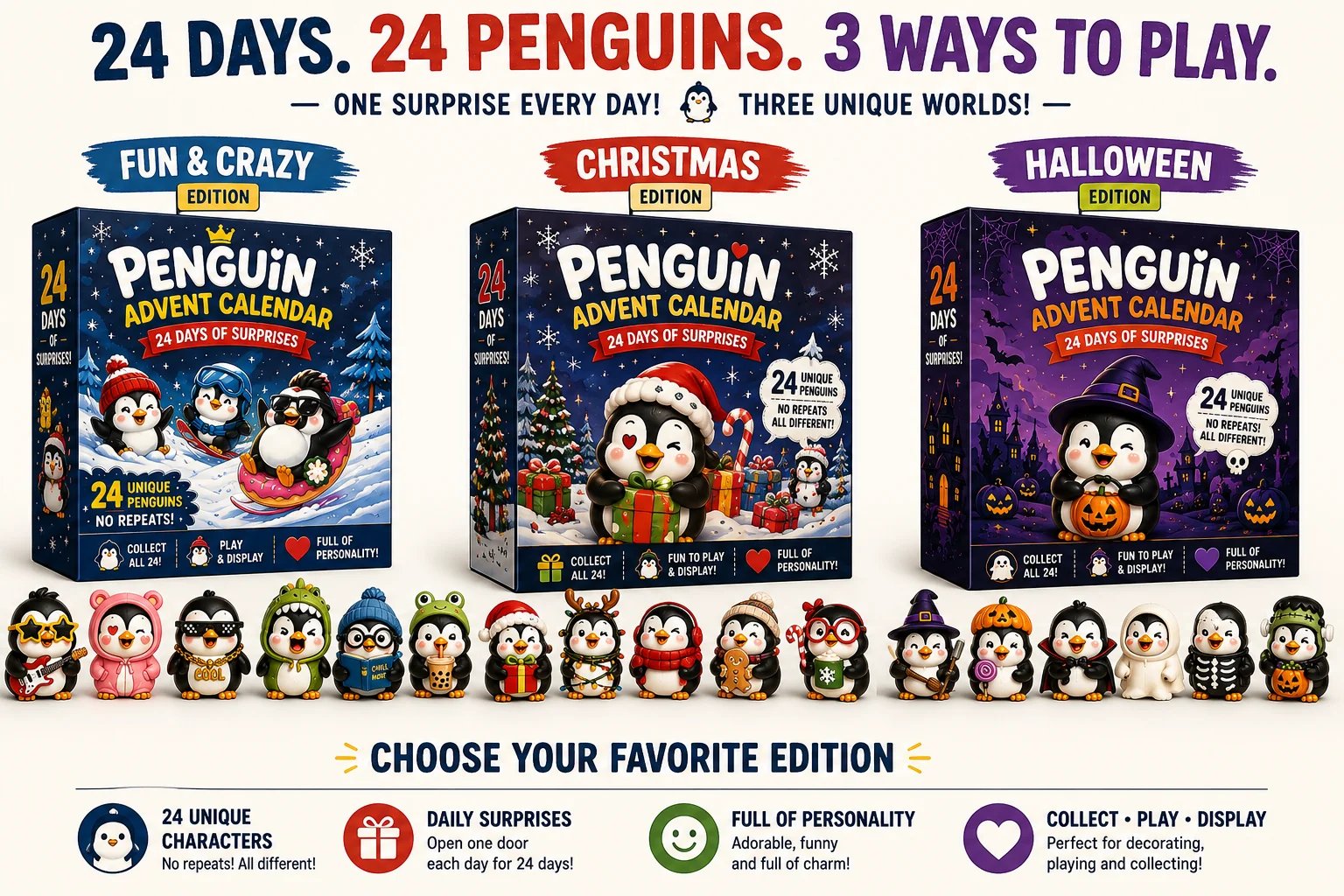 Christmas Penguin Advent Calendar edition